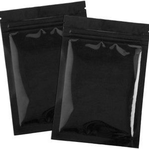 Mylar Bags 100 Pack Smell-Proof Bags 3" x 3.9" Black/Silver